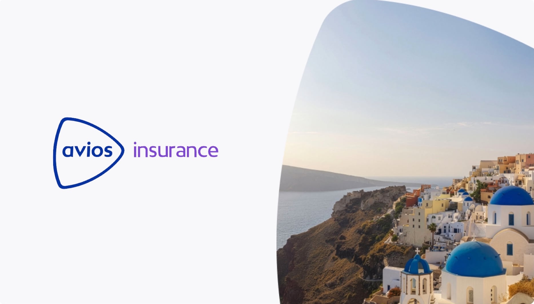Avios Insurance, beside a view over Santorini's blue-domed rooftops